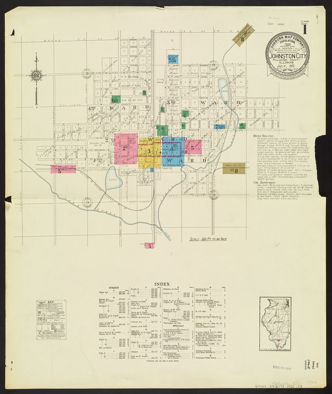 Johnston City, Williamson County, Illinois, July 1922 Digital