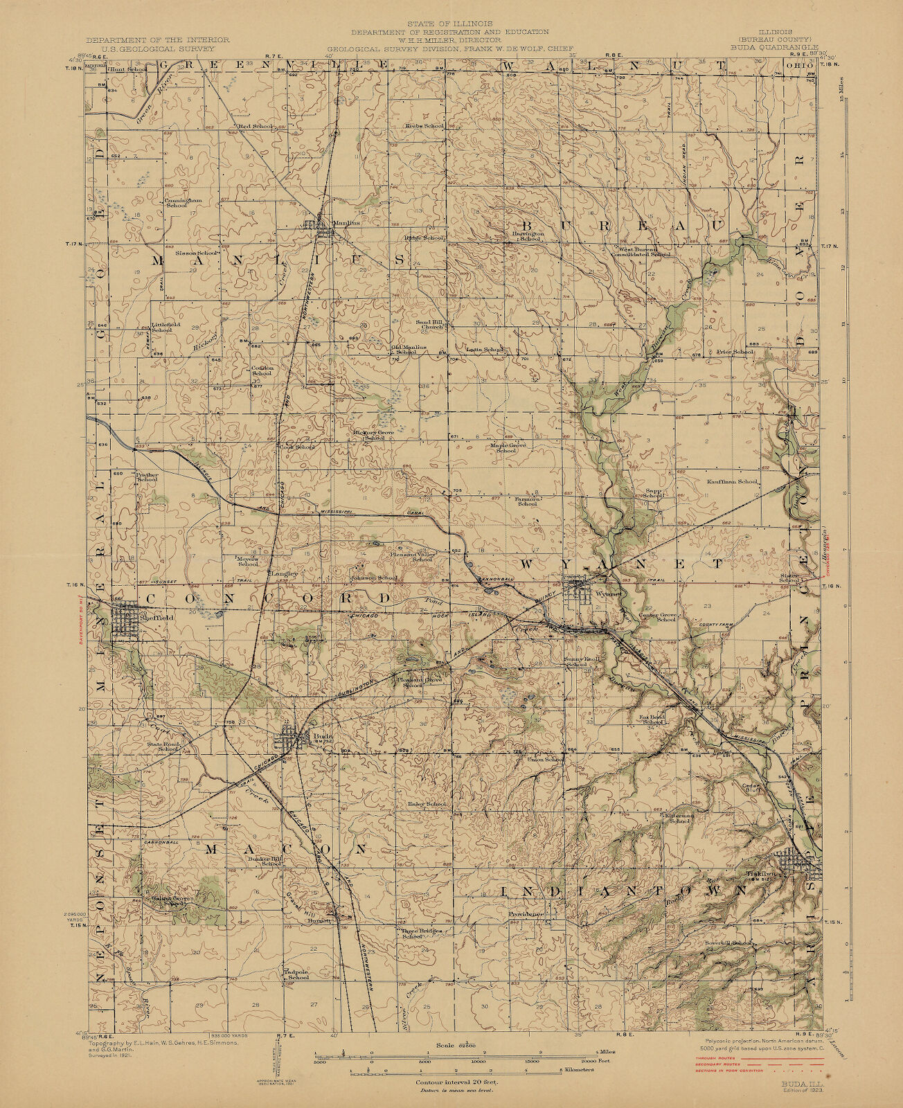 Illinois (Bureau County), Buda quadrangle : topography | Digital ...