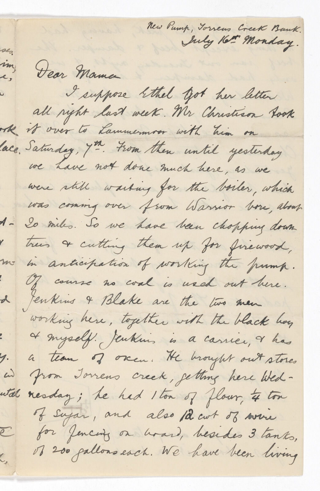 Letter from Henry Allingham to Helen Allingham, July 16, circa 1900 ...