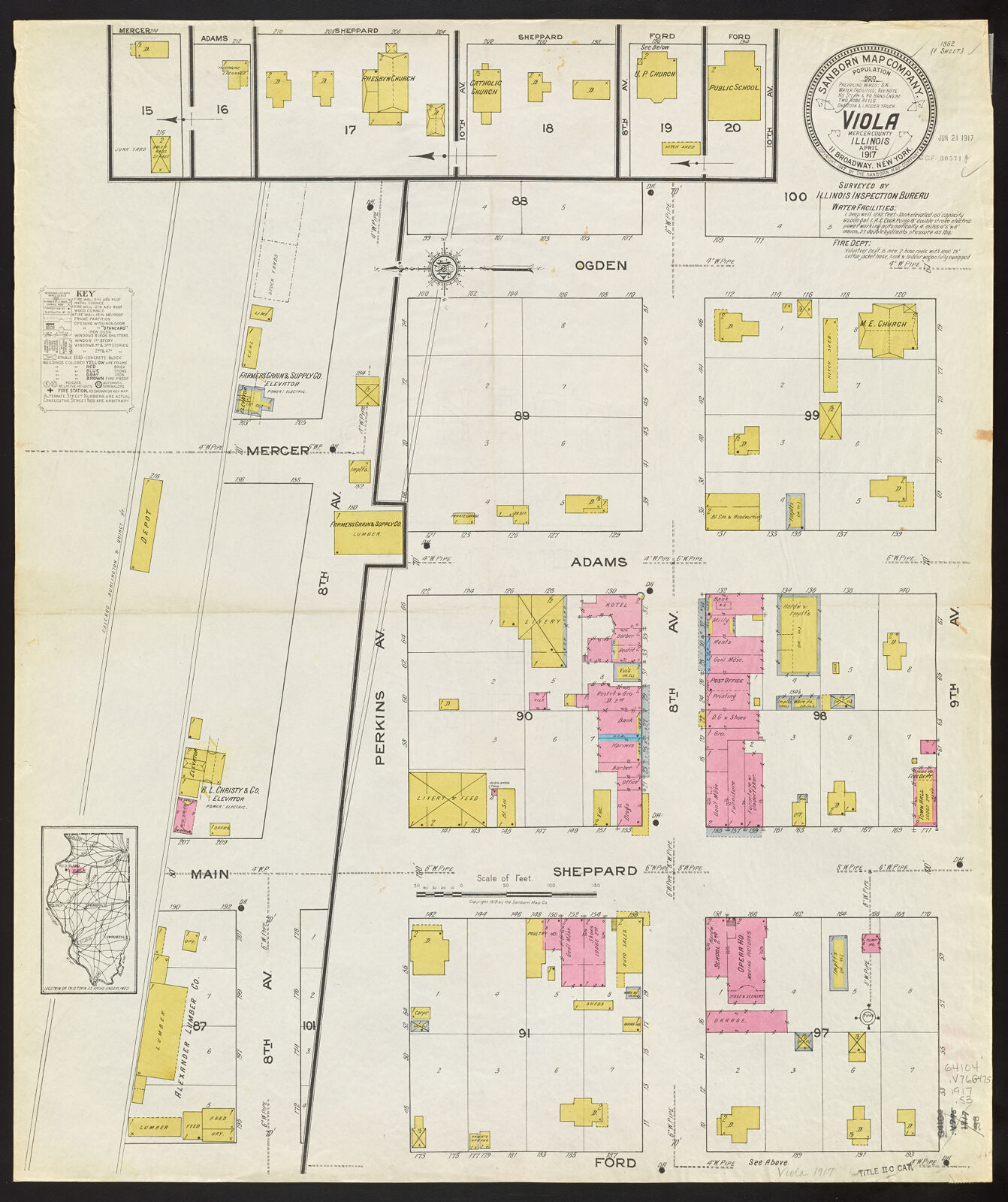 Viola, Mercer County, Illinois, April 1917 