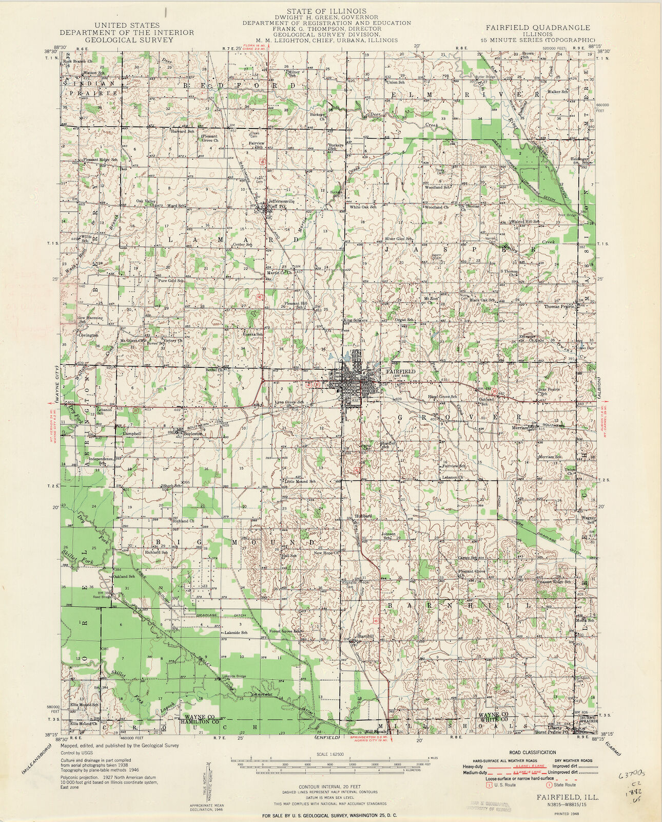 Fairfield quadrangle, Illinois 15 minute series Digital Collections