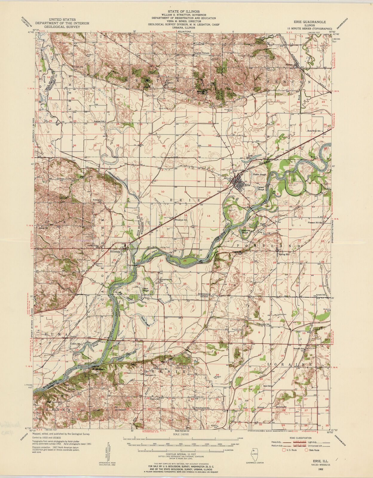 Erie quadrangle, Illinois 15 minute series Digital Collections at