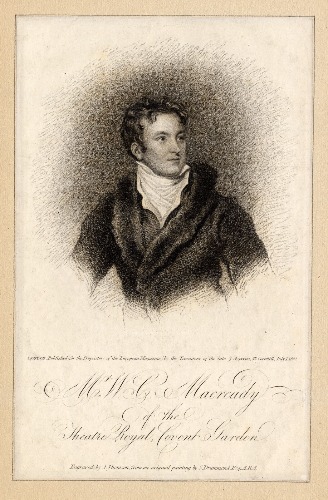 Portrait of William Charles Macready | Digital Collections at the ...