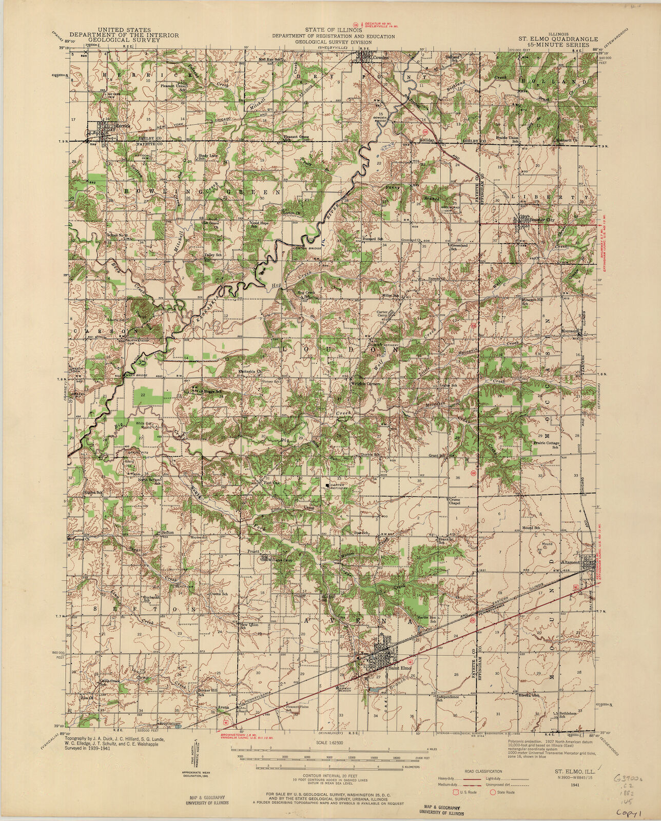 Illinois, St. Elmo quadrangle 15minute series Digital Collections