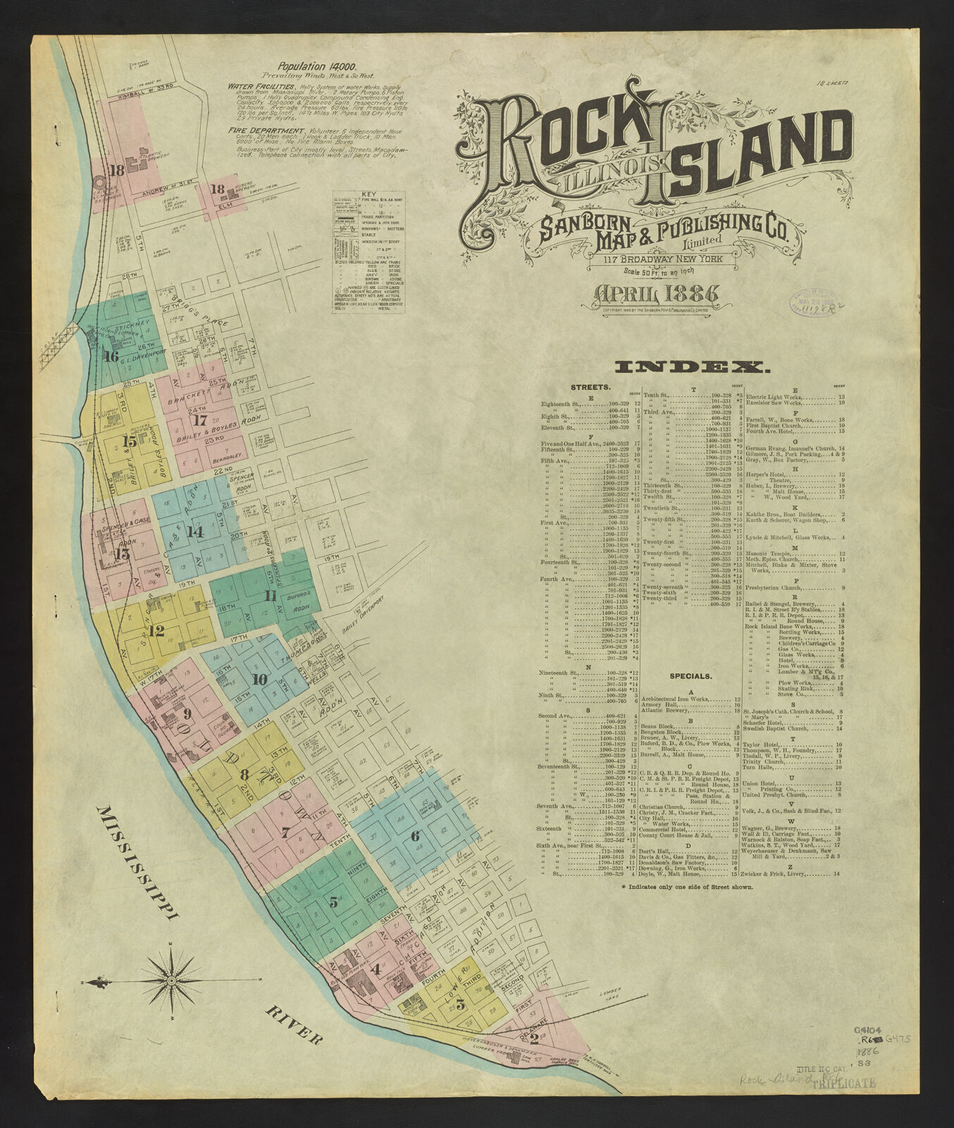 Rock Island, Illinois, April 1886 Digital Collections at the