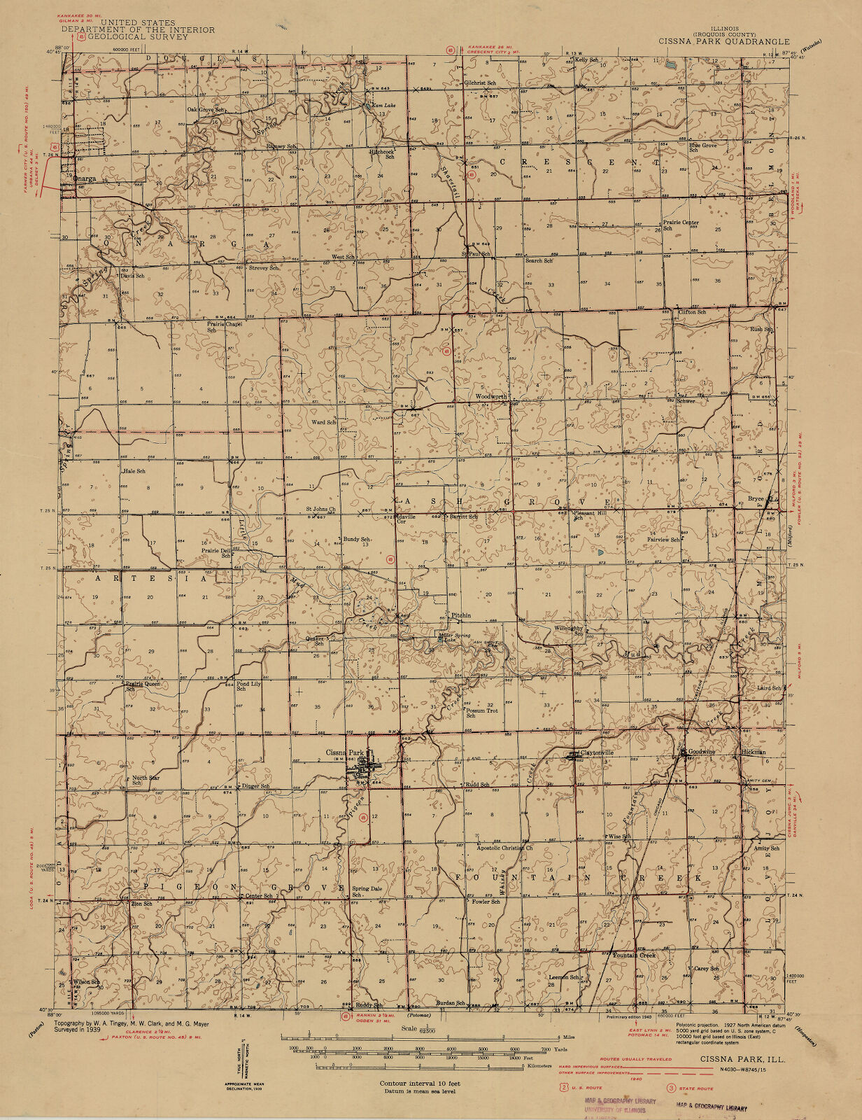 Illinois (Iroquois County), Cissna Park quadrangle Digital