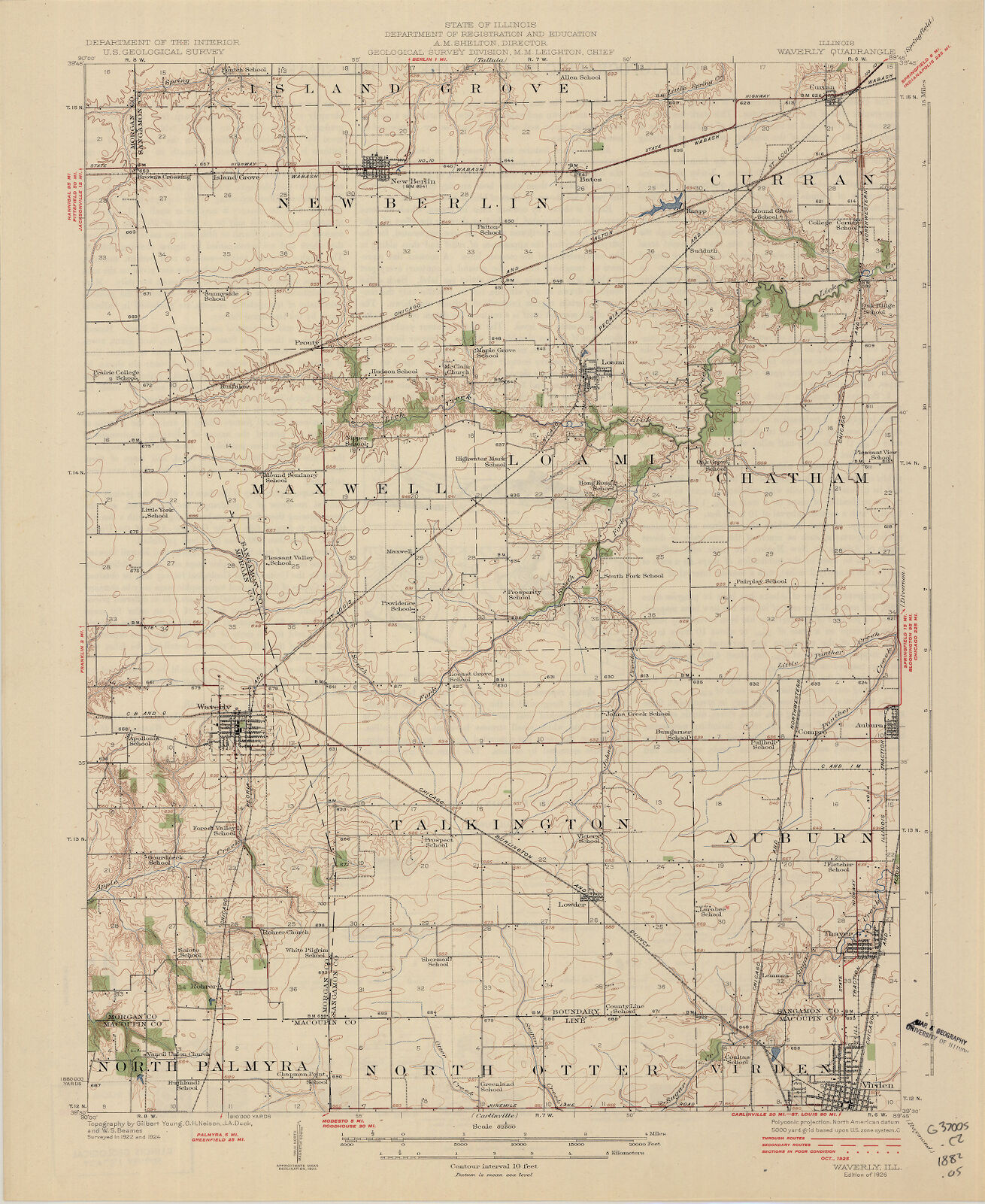 Illinois, Waverly quadrangle Digital Collections at the University of