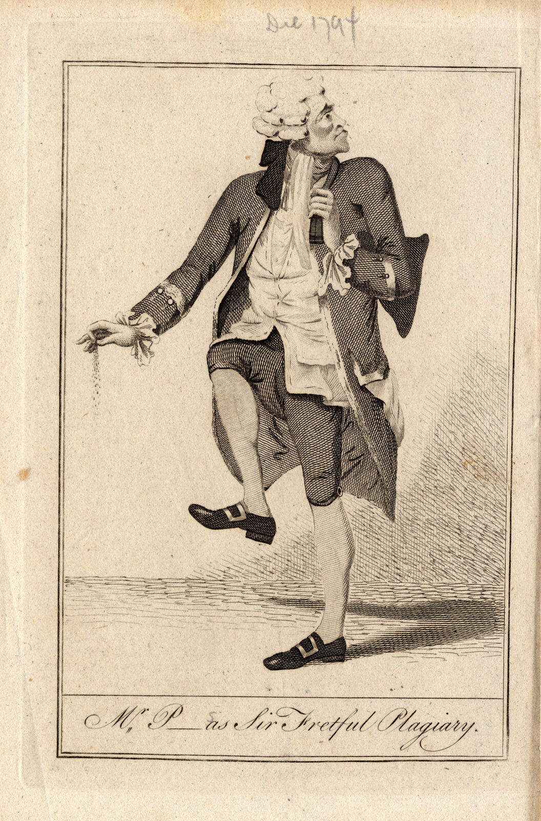 William Parsons as Sir Fretful Plagiary in 