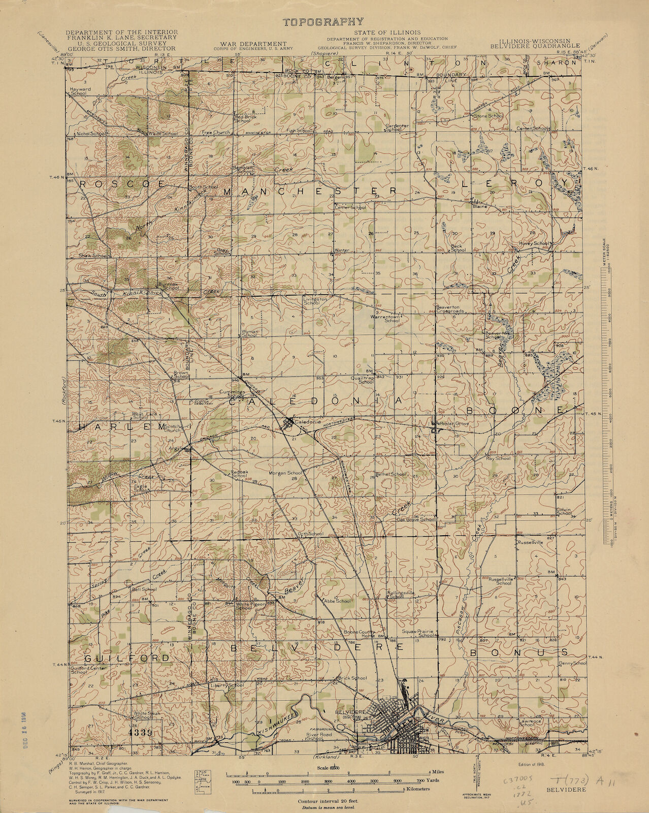 IllinoisWisconsin, Belvidere quadrangle topography Digital