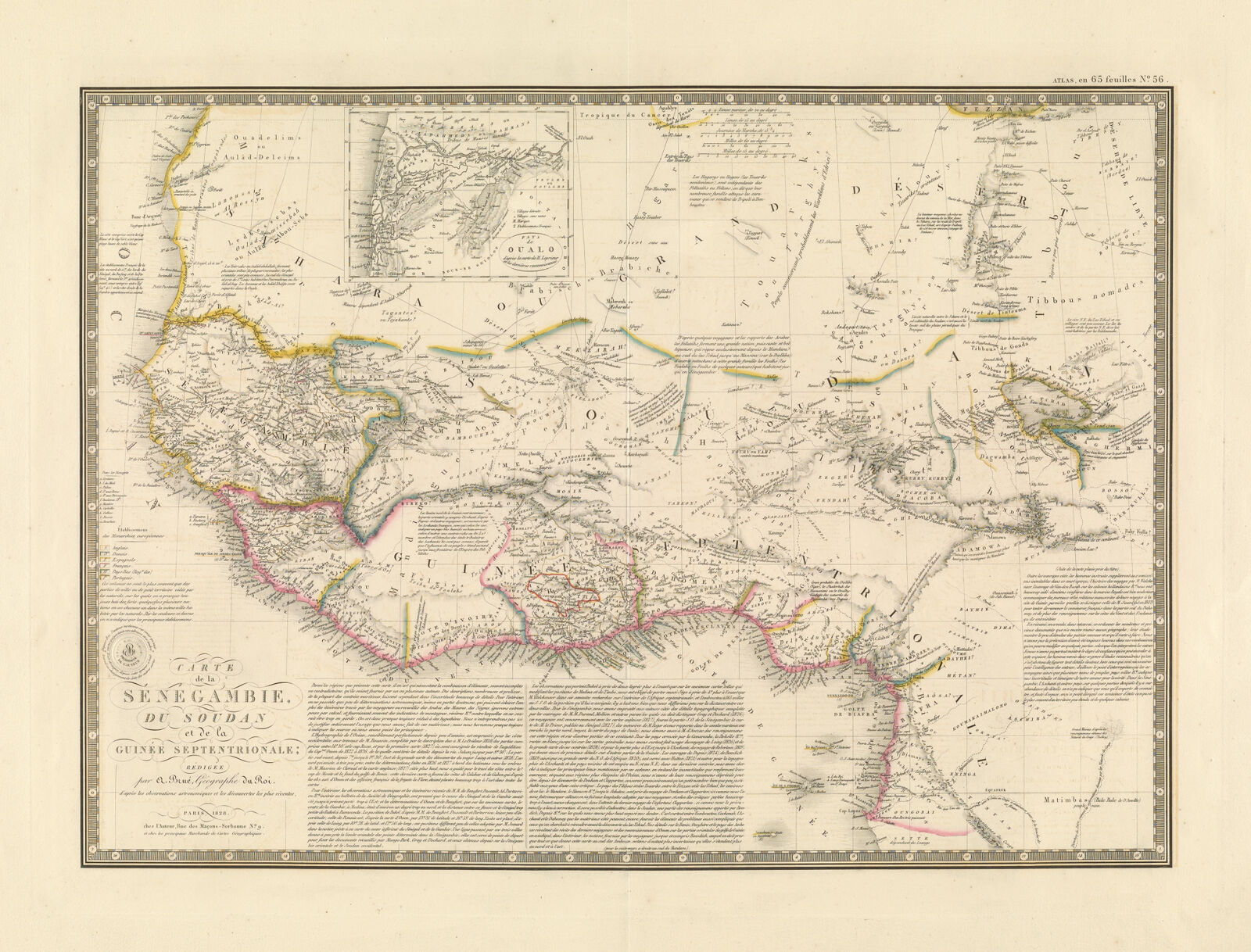 Carte de la Sénegambie du Soudan et de la Guinée Septentrionale ...