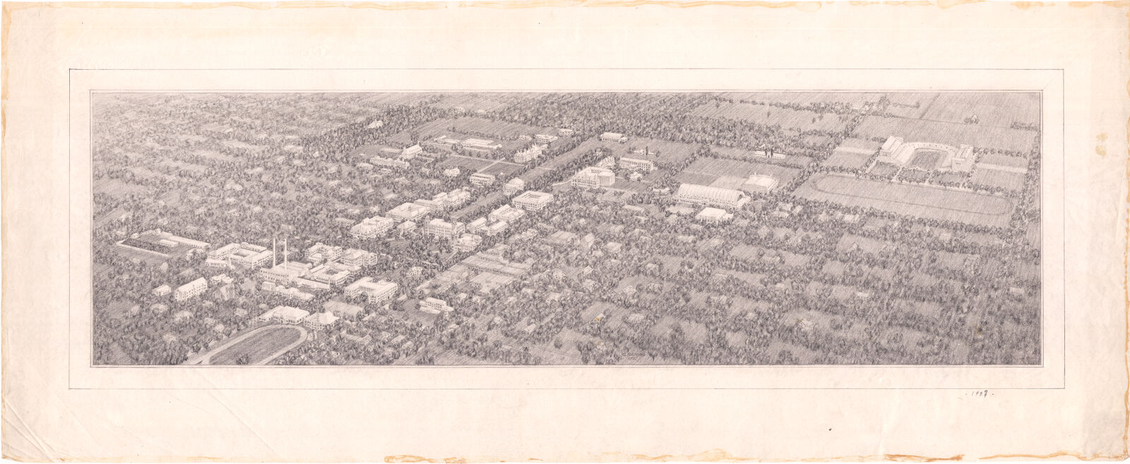 UIUC Campus aerial view, 1937 Digital Collections at the University