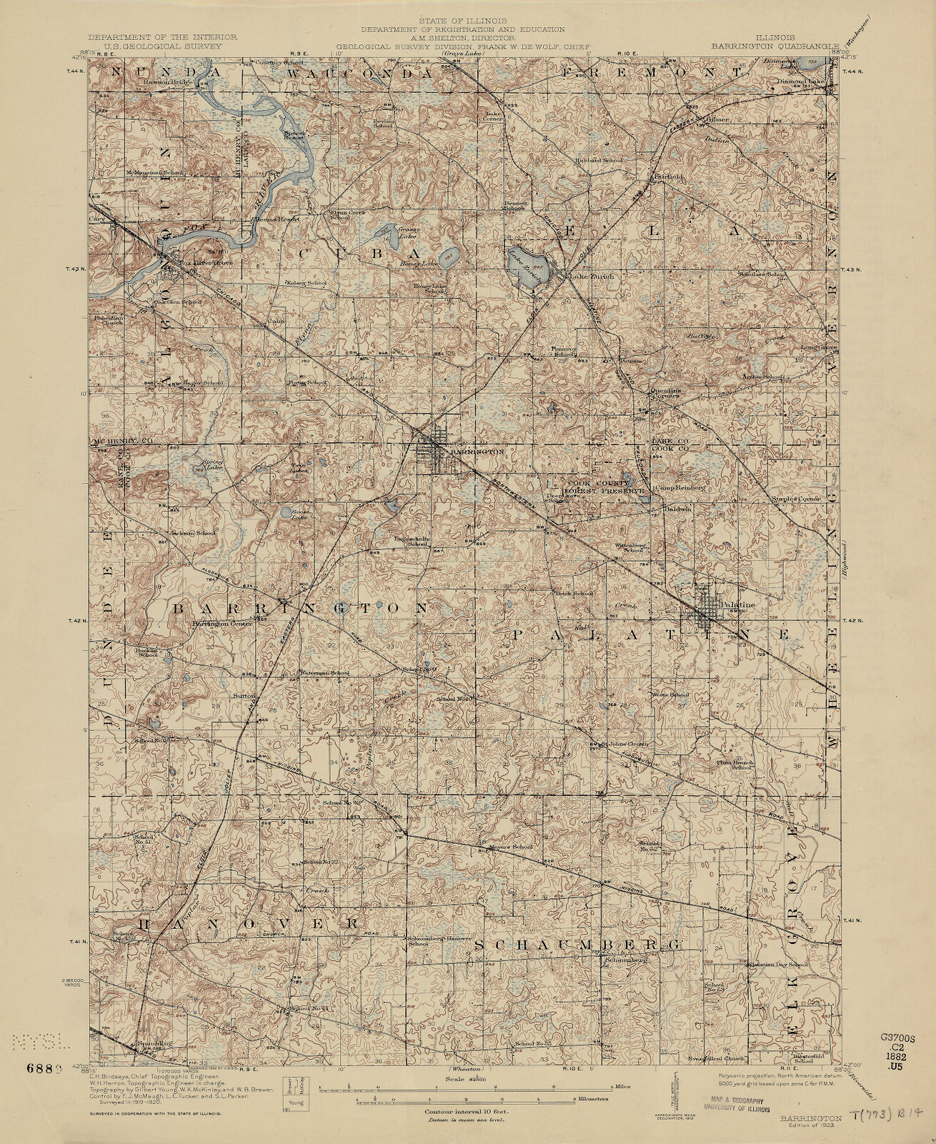 Illinois, Barrington quadrangle Digital Collections at the University