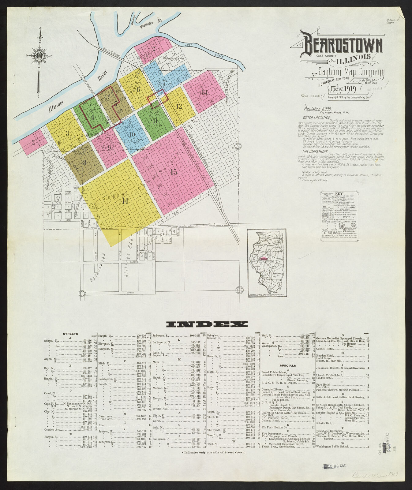 Beardstown, Cass County, Illinois, Feby. 1919 Digital Collections at