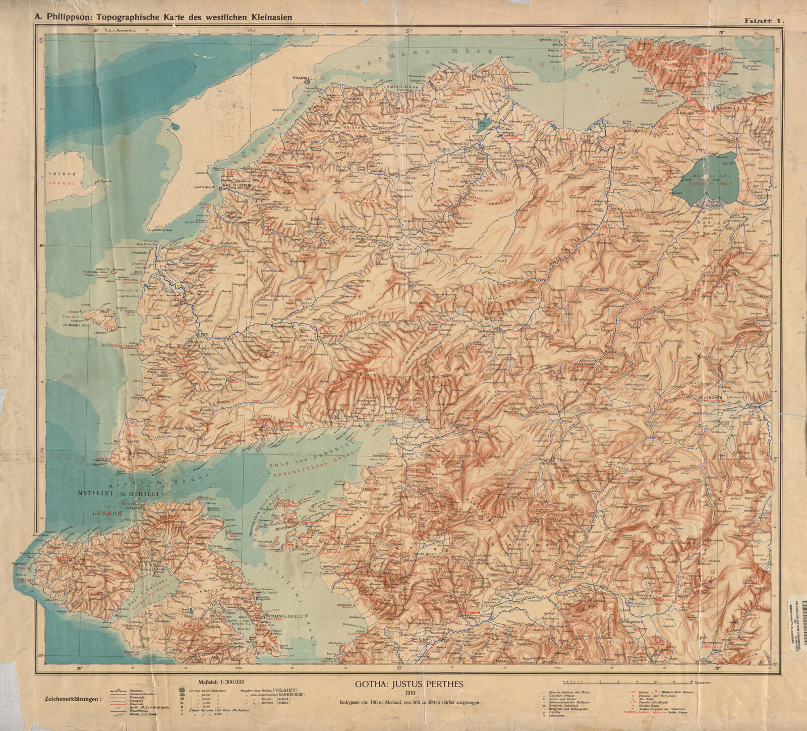 Topographische Karte Des Westlichen Kleinasien | Digital Collections At ...