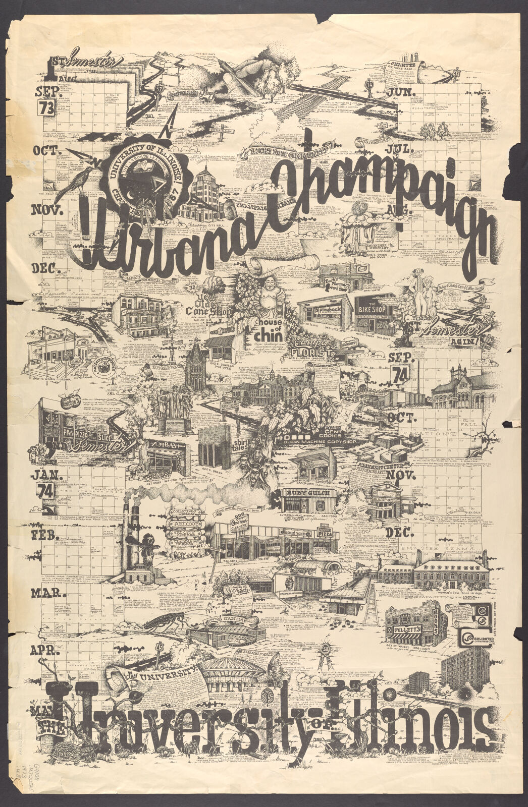 Calendar Map, 1974 Digital Collections at the University of Illinois