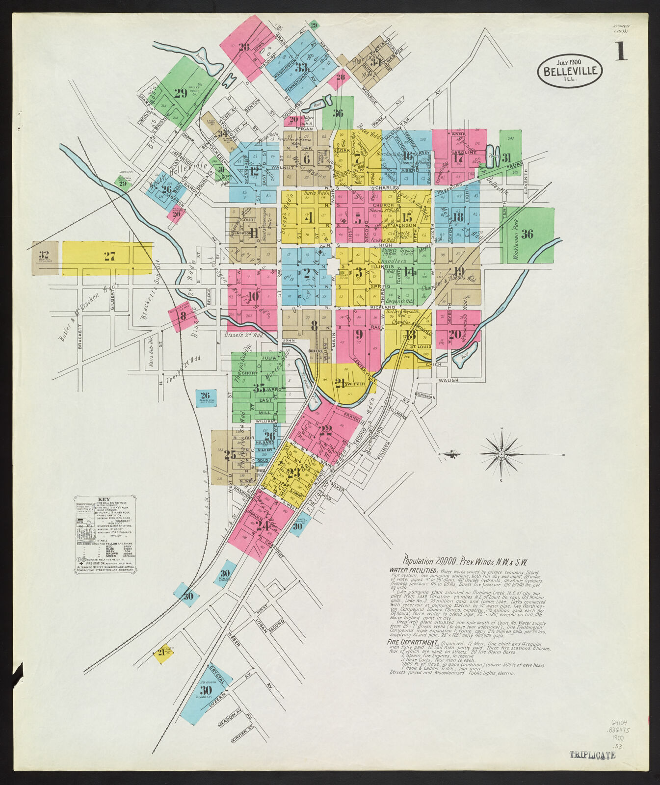 Insurance Maps of Belleville, St. Clair County, Illinois, July 1900 ...