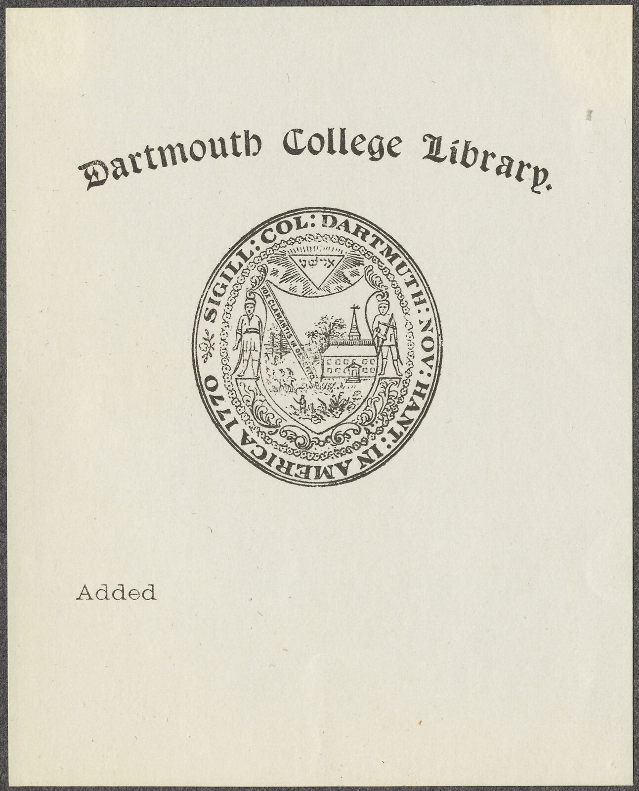 Dartmouth College Library Digital Collections at the University of