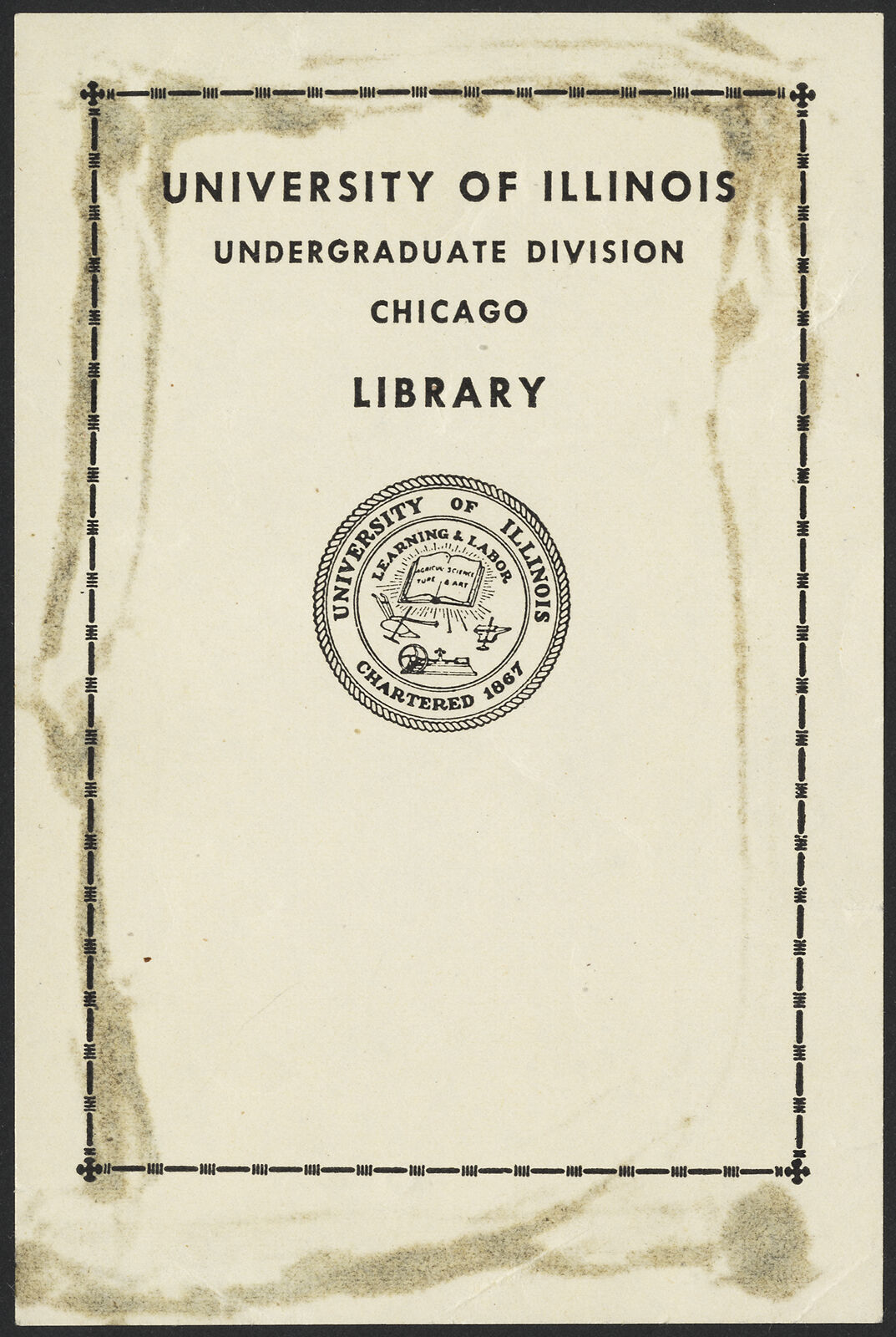 University of Illinois at Chicago Library Digital Collections at the