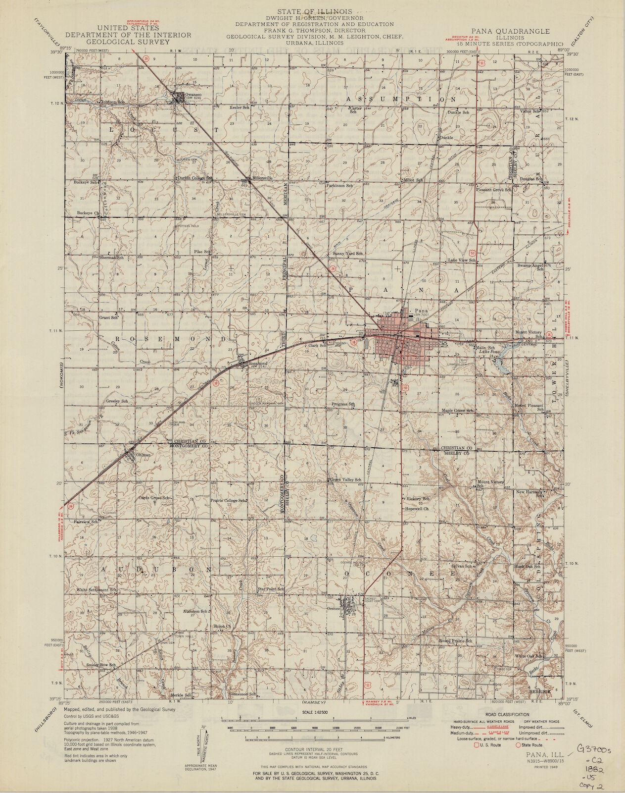 Pana quadrangle, Illinois 15 minute series Digital Collections at
