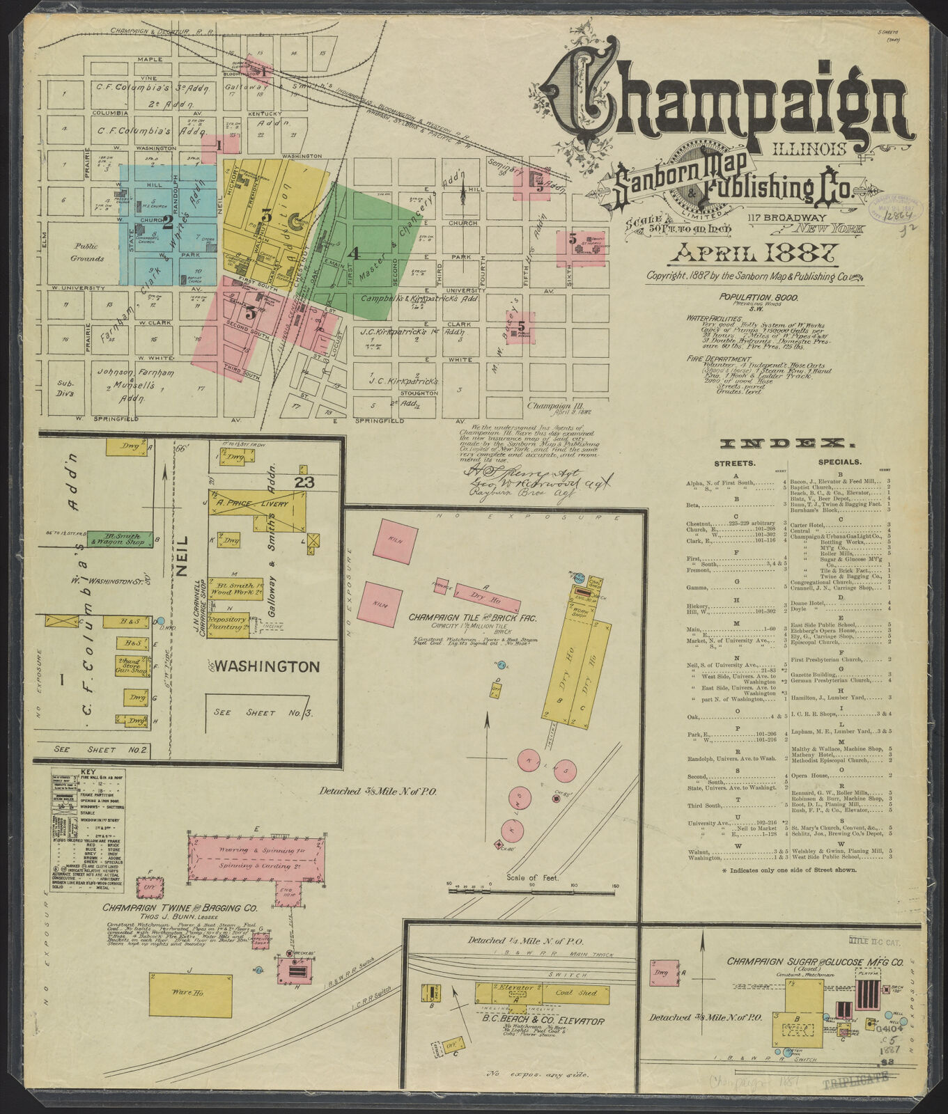 Champaign, Illinois, April 1887 Digital Collections at the University