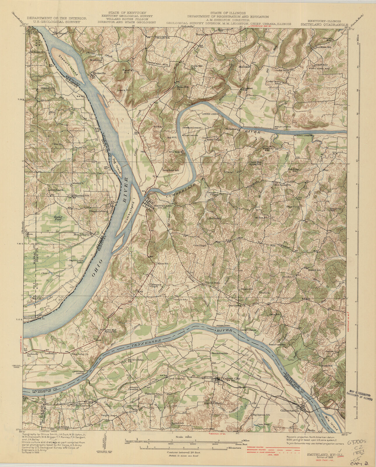 Kentucky-Illinois Smithland quadrangle | Digital Collections at the ...