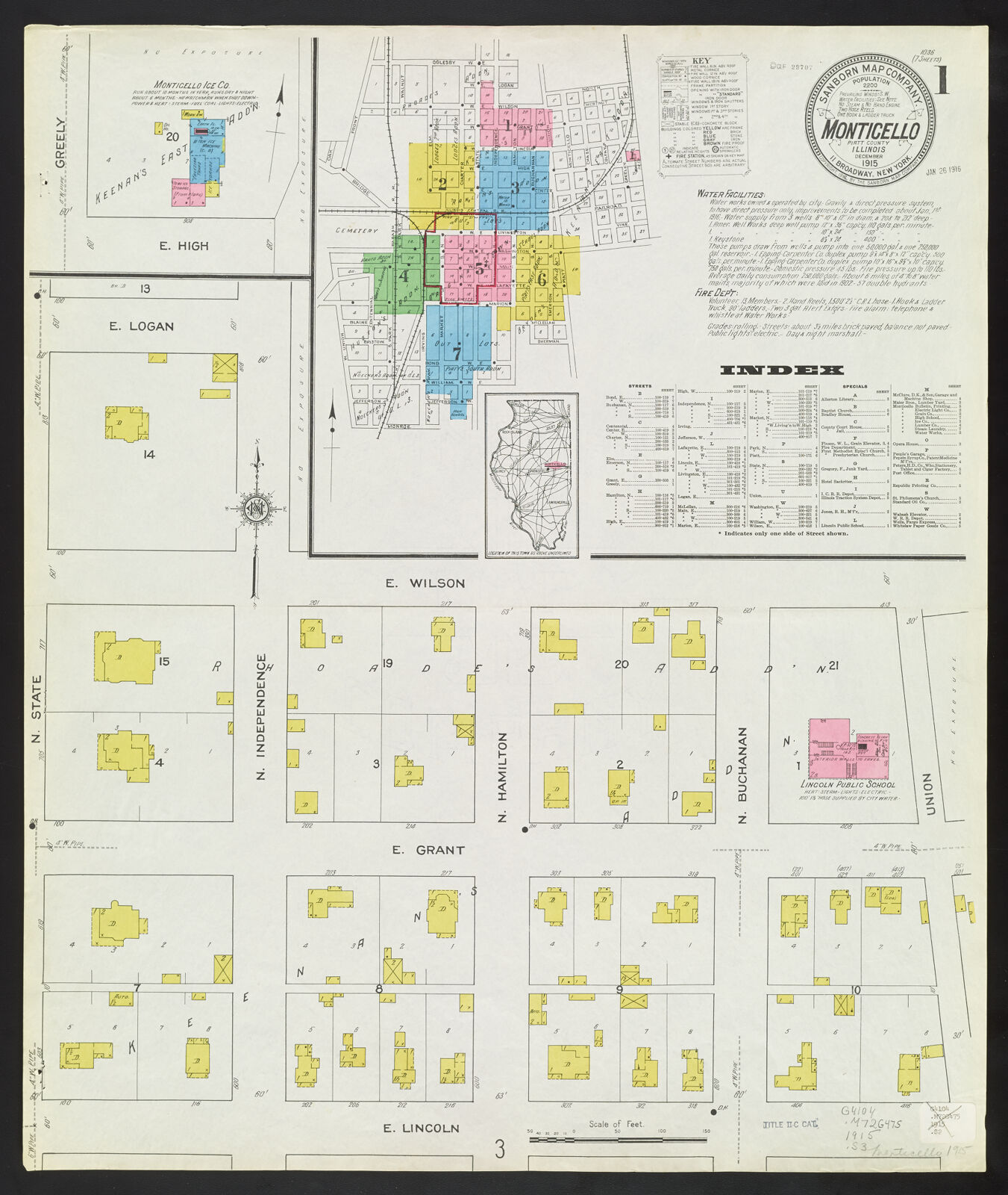 Monticello, Piatt County, Illinois, December 1915 Digital Collections