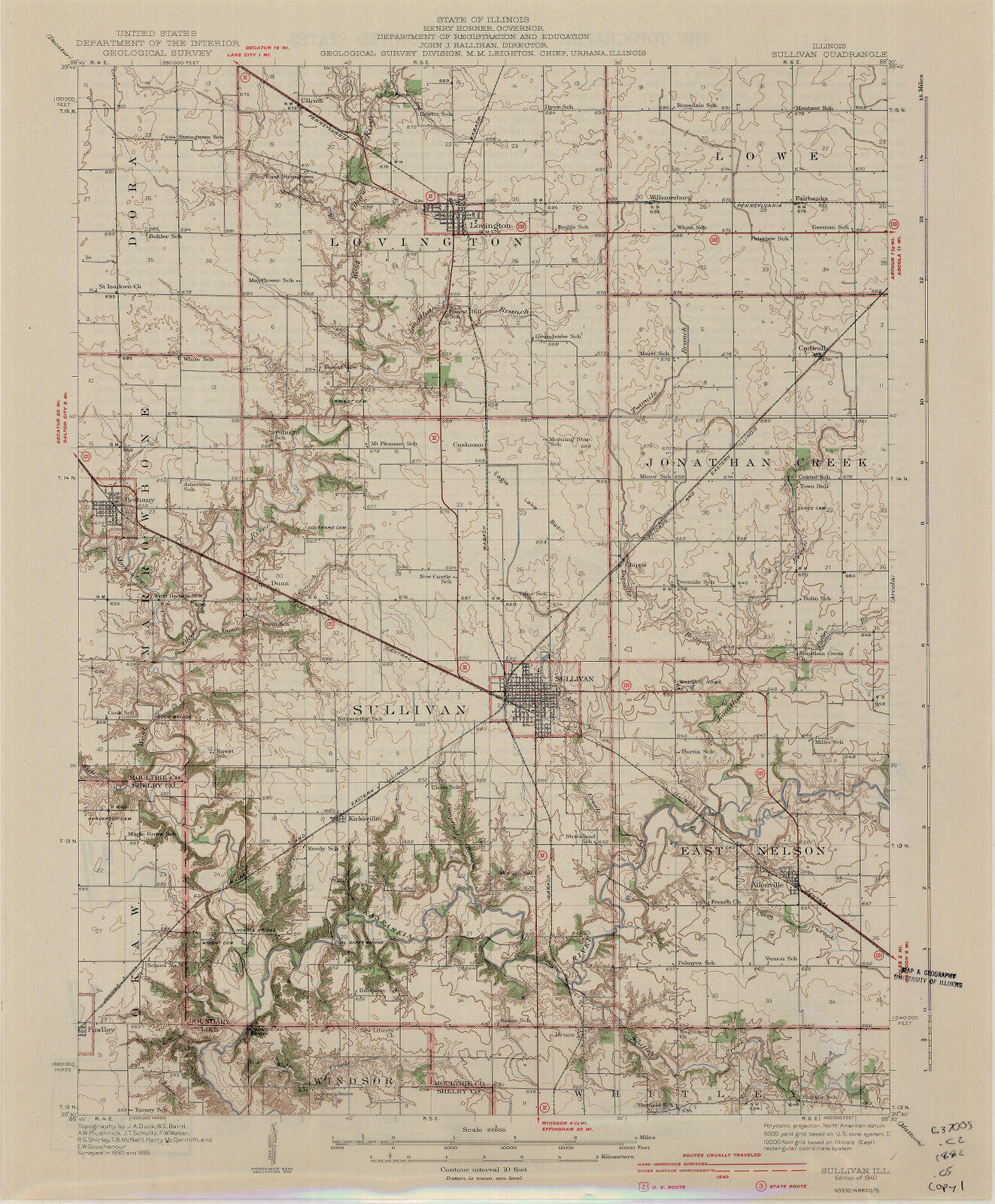 Illinois, Sullivan quadrangle | Digital Collections at the University ...