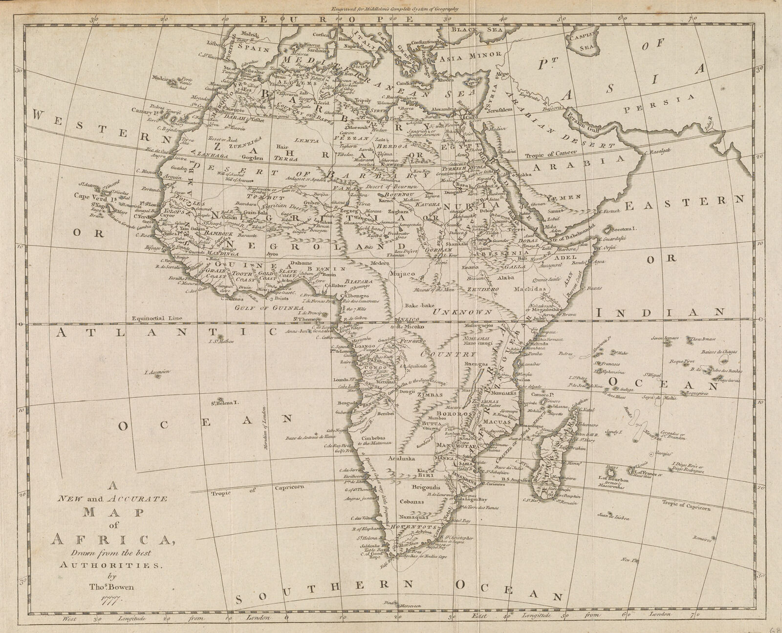 New and Accurate Map of Africa Drawn from the Best Authorities ...