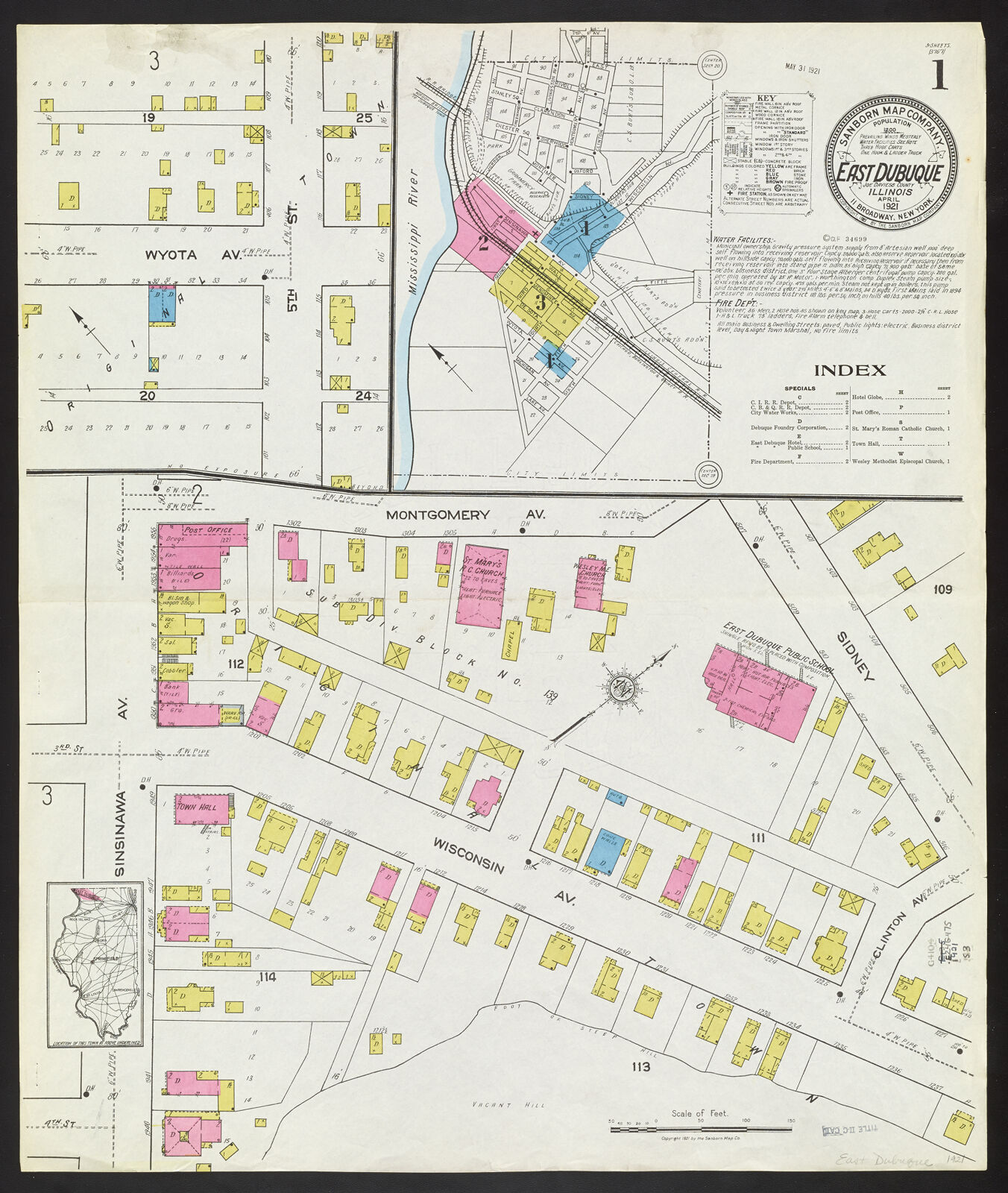 East Dubuque, Jo Daviess County, Illinois, April 1921 Digital Collections at the University of