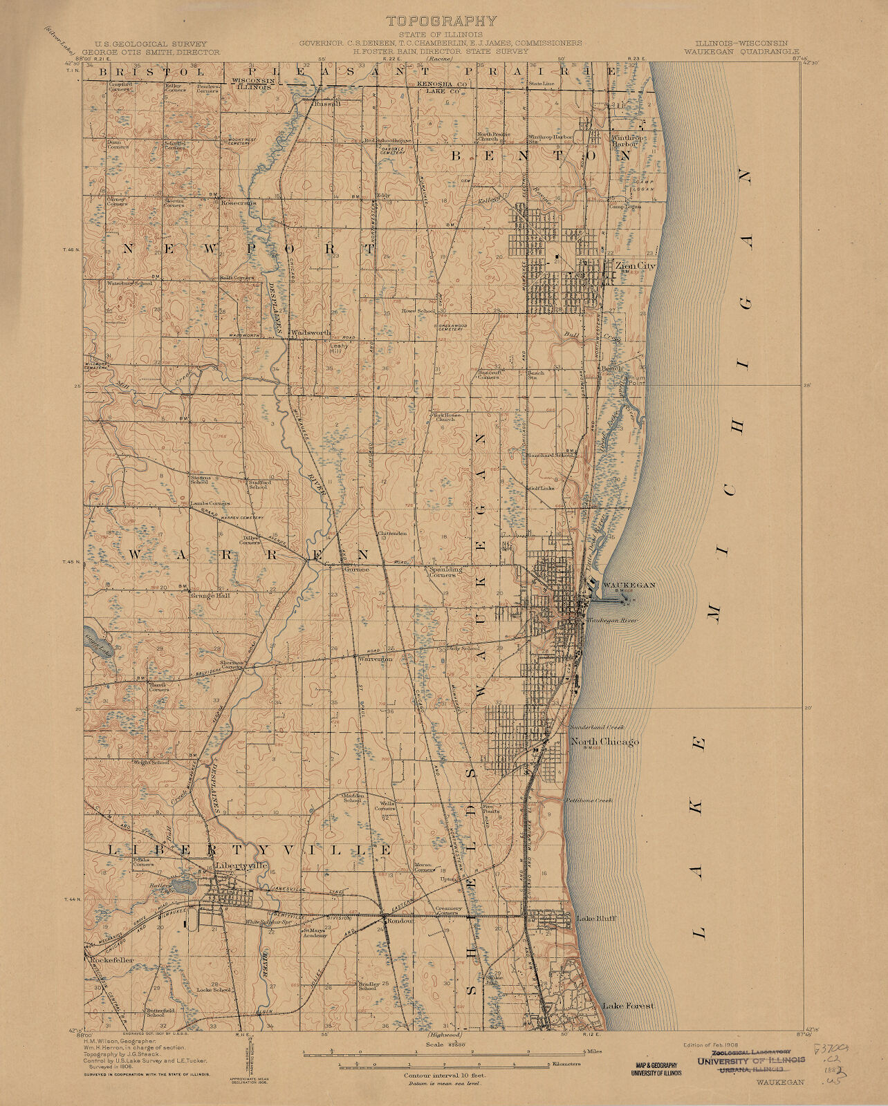 IllinoisWaukegan, Waukegan quadrangle topography Digital
