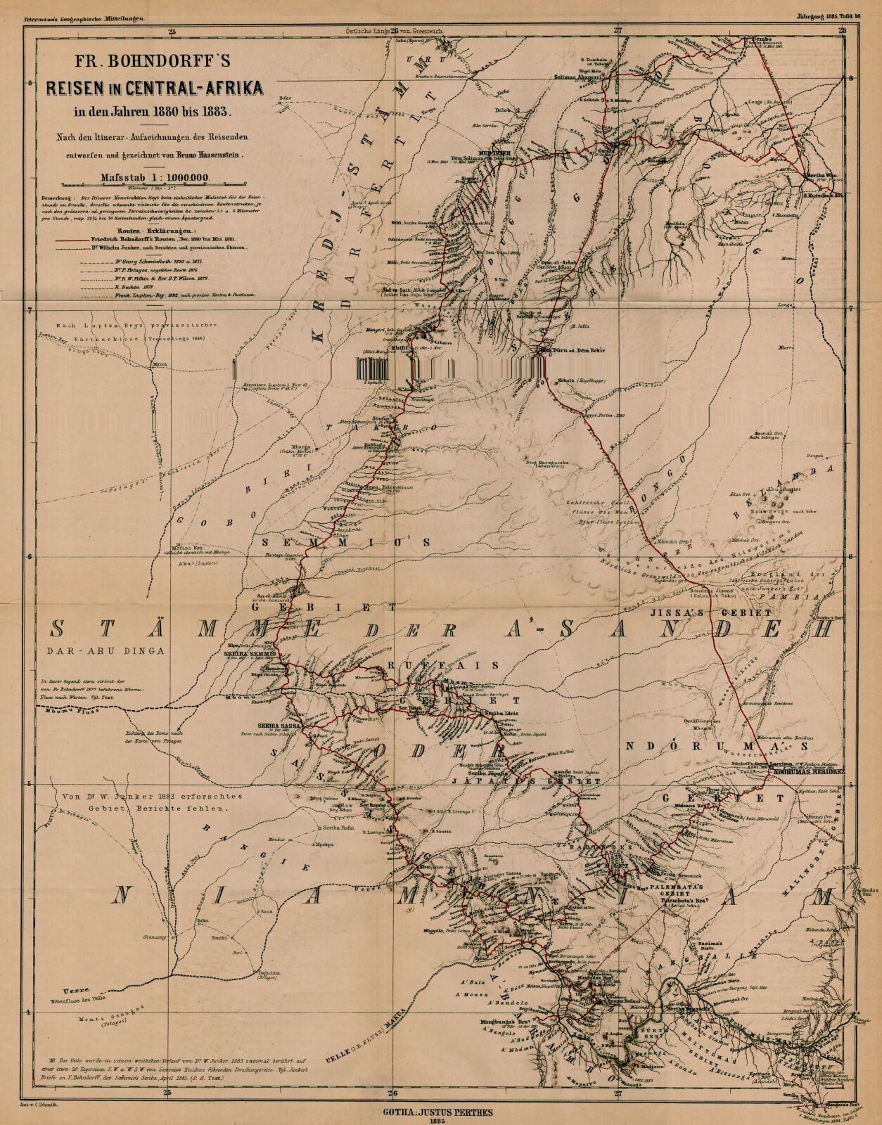 Fr. Bohndorff's Reisen in Central-Afrika in den Jahren 1880 bis 1883 ...