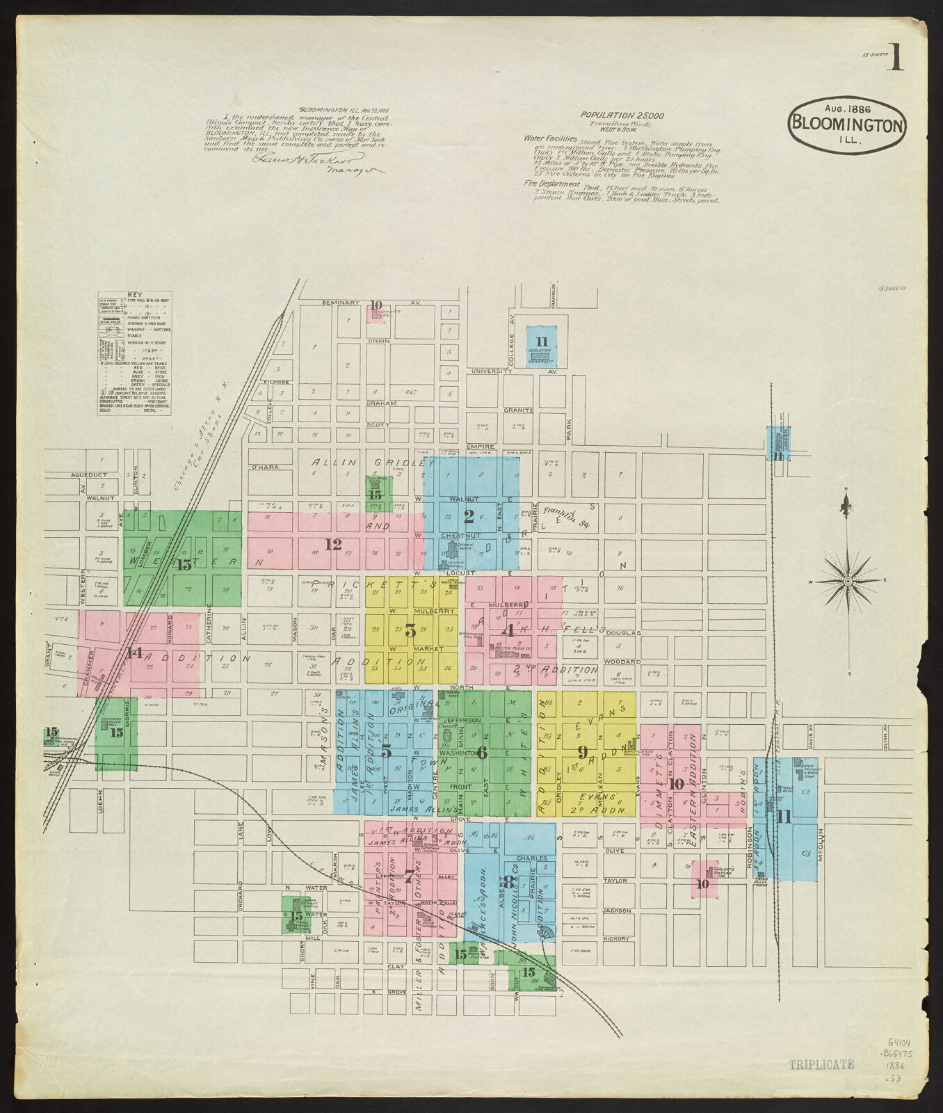 Bloomington, Illinois, Aug. 1886 