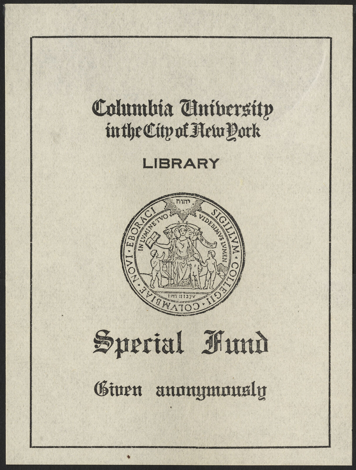 Columbia University. Library. Digital Collections at the University