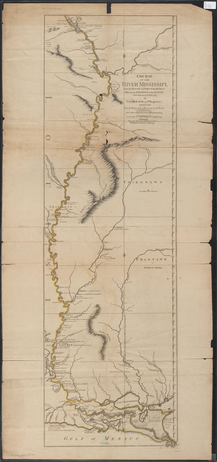 Course of the River Mississippi, from the Balise to Fort Chartres ...