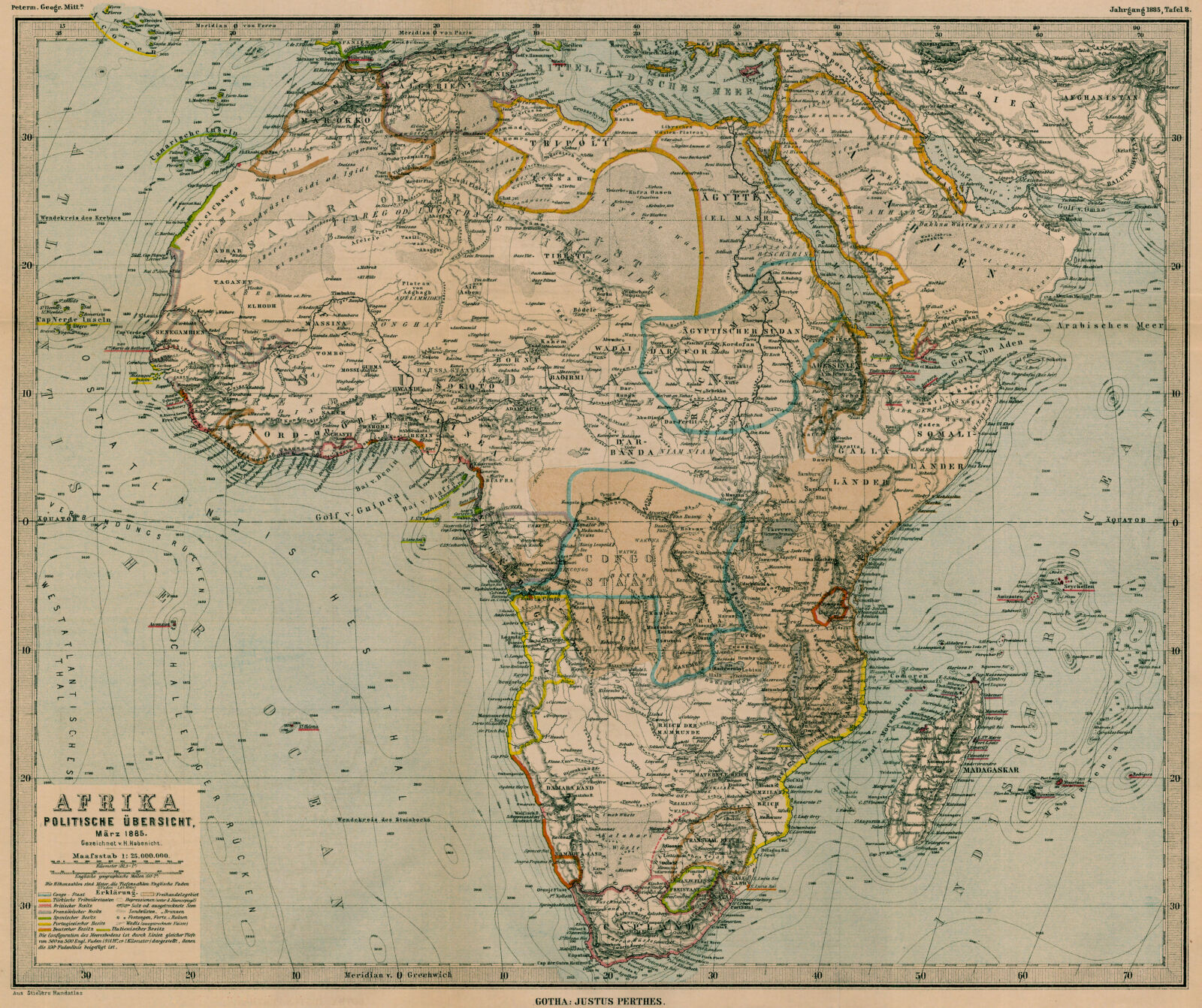 Afrika Politische Übersicht, März 1885 | Digital Collections at the ...