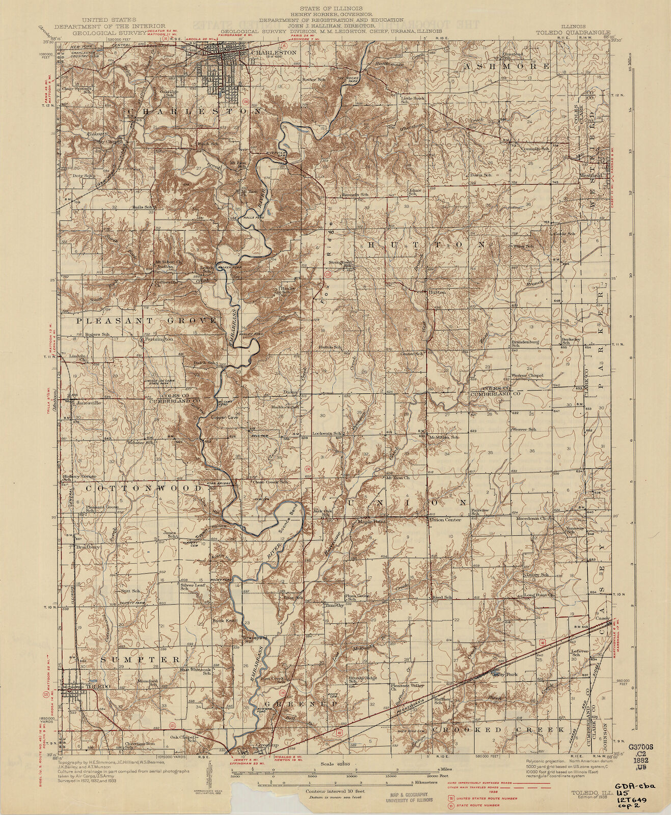 Illinois, Toledo quadrangle | Digital Collections at the University of ...