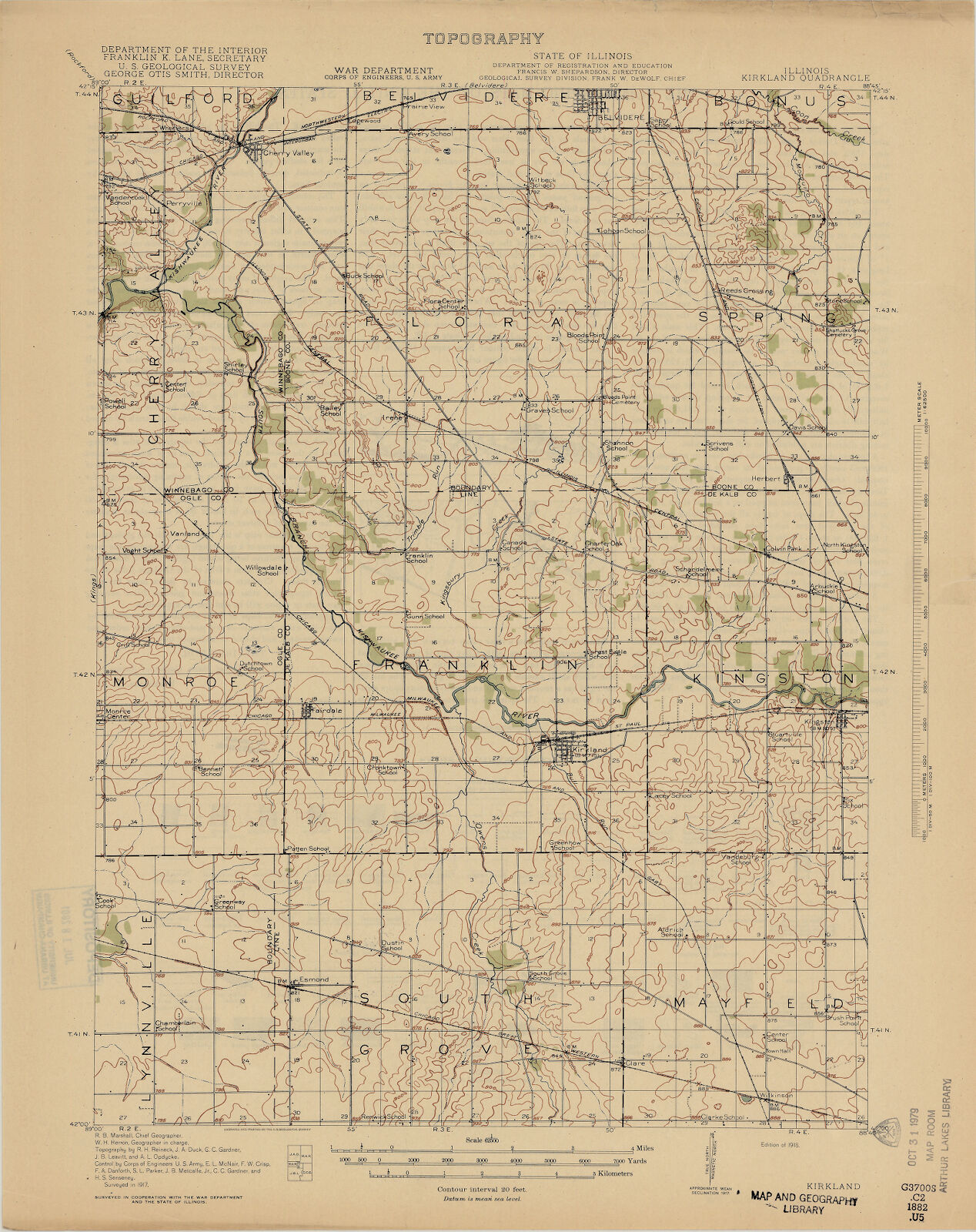 Illinois, Kirkland quadrangle topography Digital Collections at the