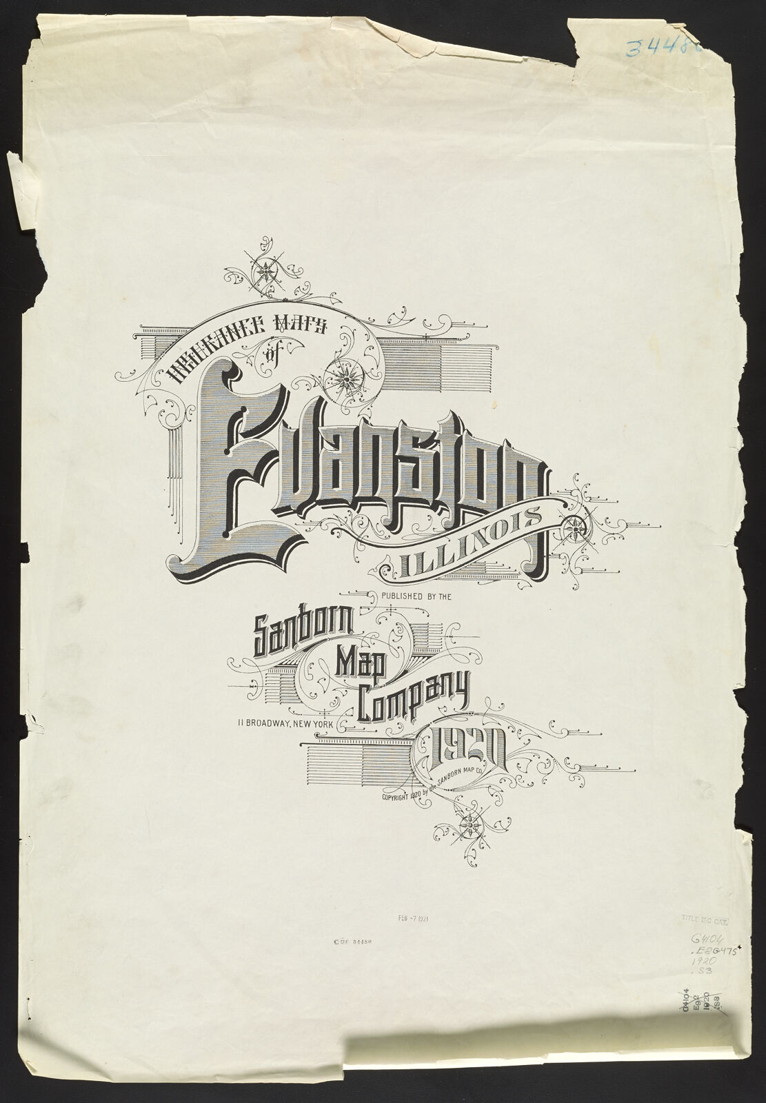Insurance maps of Evanston, Illinois, 1920 Digital