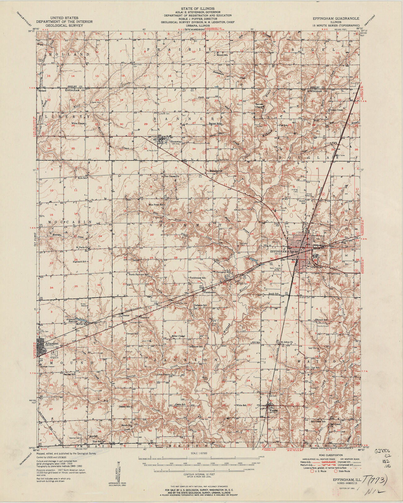 Effingham quadrangle, Illinois 15 minute series Digital Collections