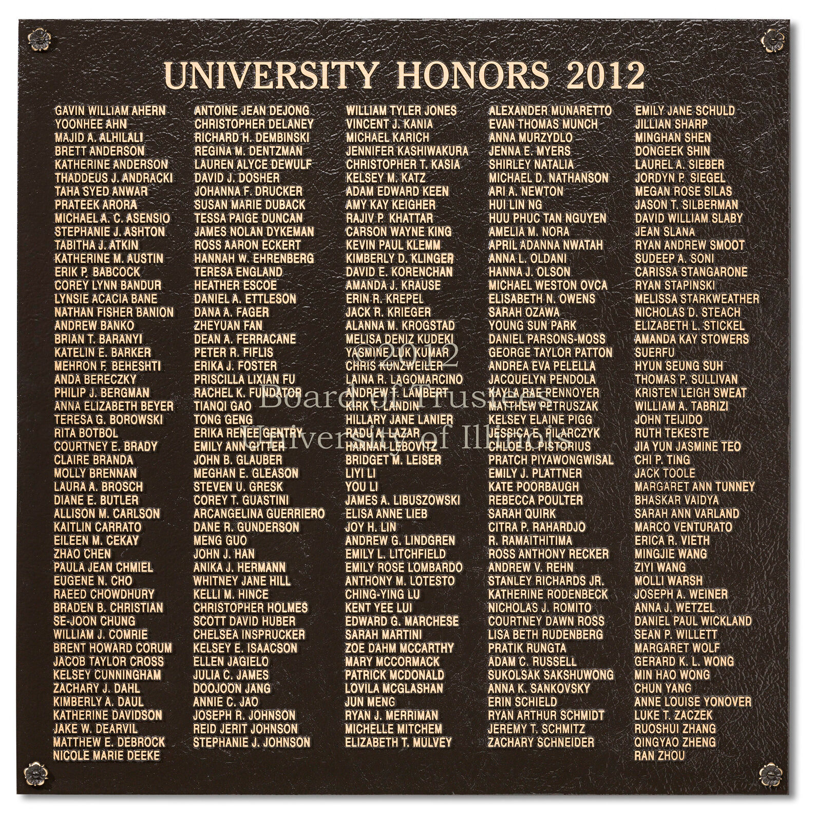 2012 University Honors Digital Collections at the University of