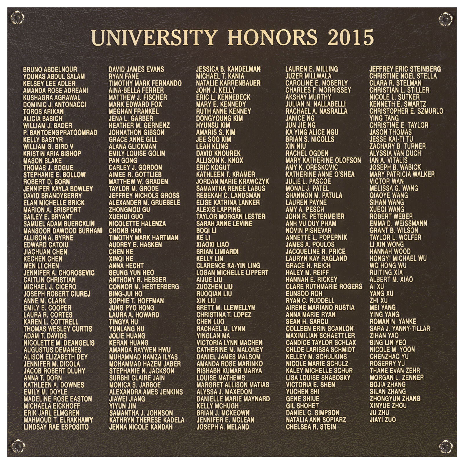 2015 University Honors  Digital Collections at the University of Illinois  at Urbana-Champaign Library