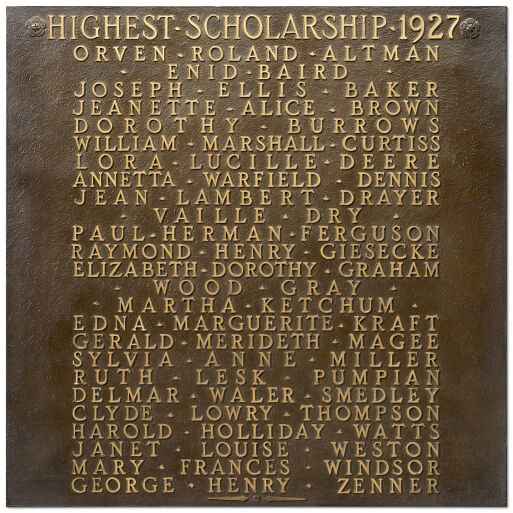 University Honors — the Bronze Tablets Digital Collections at the