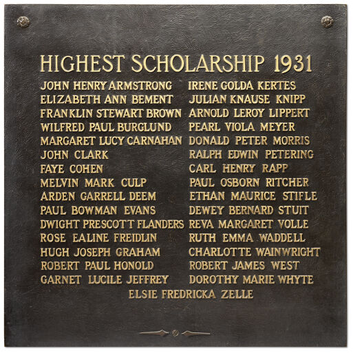 University Honors — the Bronze Tablets Digital Collections at the