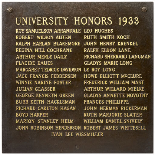University Honors — the Bronze Tablets Digital Collections at the