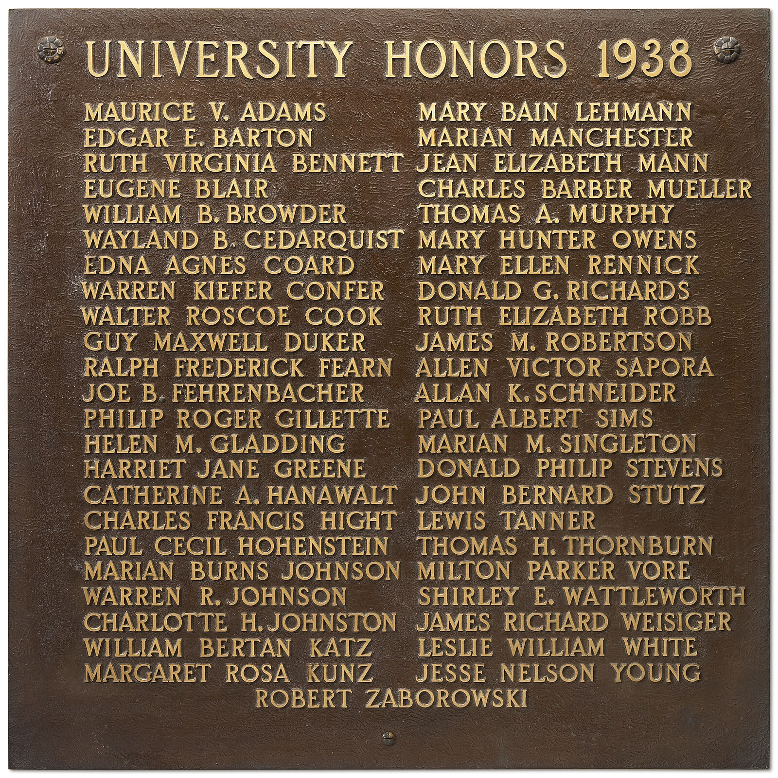 1938 University Honors | Digital Collections at the University of Illinois  at Urbana-Champaign Library