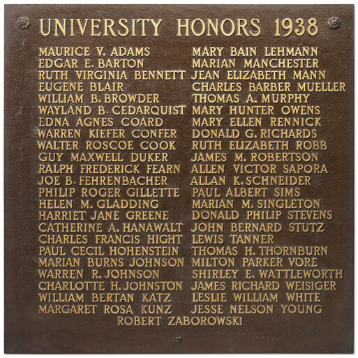 University Honors — the Bronze Tablets Digital Collections at the