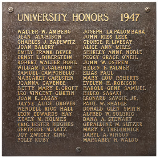 University Honors — the Bronze Tablets Digital Collections at the