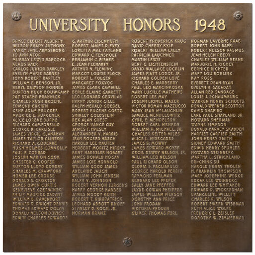 University Honors — the Bronze Tablets Digital Collections at the