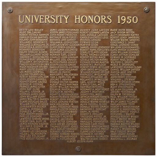 University Honors — the Bronze Tablets Digital Collections at the