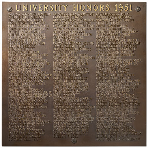 University Honors — the Bronze Tablets Digital Collections at the